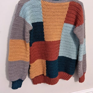 Ary Color Block Sweater Crochet Pattern