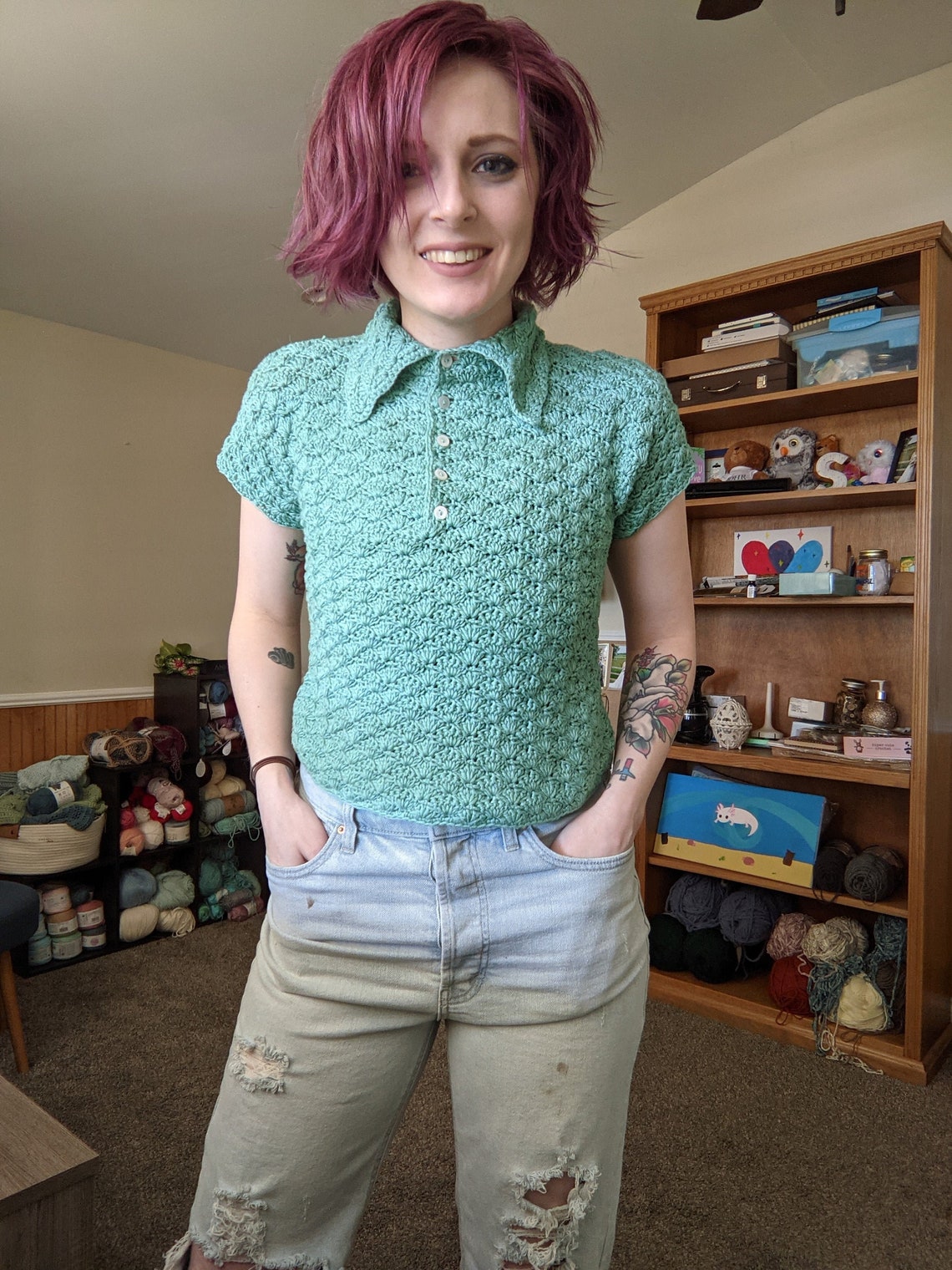 Avery Crochet Polo Pattern / Unisex Crochet Pattern / Crochet Etsy