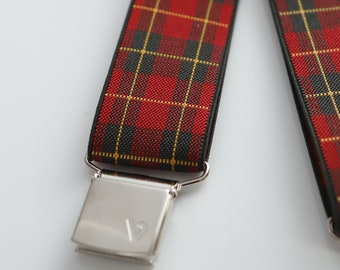 Scottish Tartan Suspenders for Men - Premium Handmade