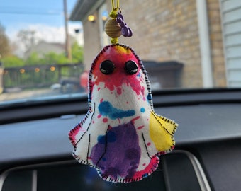 Plushie Car Freshener | Scented Rearview Hanging Felt Doll | Car Accessory | Unique Gift | Car Charm | Goth | Car Freshie | Spooky