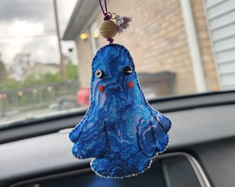 Plushie Car Freshener | Scented Rearview Hanging Felt Doll | Car Accessory | Unique Gift | Car Charm | Goth | Car Freshie | Spooky