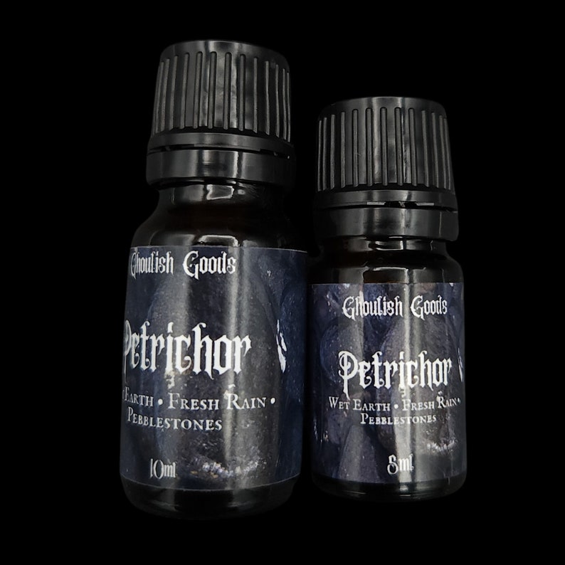 PETRICHOR PERFUME Goth Perfume Oil Alternative Unique Fragrance Rain Summer Gender Neutral Gothic Fragrance Spooky Creepy image 2
