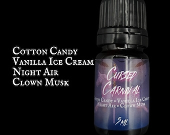 CURSED CARNIVAL PERFUME | Goth Perfume Oil | Alternative | Perfume Oil | Gothic Fragrance | Cotton Candy | Clown | Themed Perfumes | Spooky