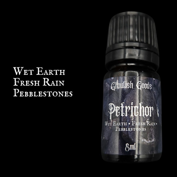 PETRICHOR PERFUME | Goth Perfume Oil | Alternative | Unique Fragrance | Rain | Summer | Gender Neutral | Gothic Fragrance | Spooky | Creepy