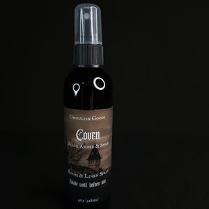 COVEN SPRAY | Goth Room Spray and Linen | Alternative | Unique Fragrance | Spice | Gender Neutral | Gothic Fragrance | Spooky | Gift | Amber