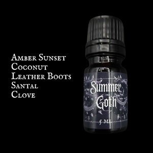 SUMMER GOTH PERFUME | Goth Perfume Oil | Alternative | Unique Fragrance | Earthy | Gender Neutral | Gothic Fragrance | Leather | Clove