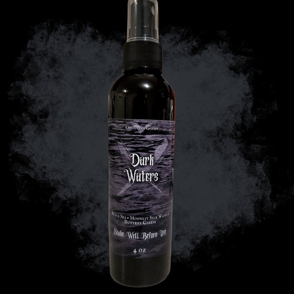 DARK WATERS SPRAY | Goth Room Spray and Linen | Alternative | Unique Fragrance | Oceanic | Gender Neutral | Gothic Fragrance | Spooky | Gift