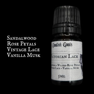 VICTORIAN LACE PERFUME | Goth Perfume Oil | Alternative | Unique Fragrance | Sandalwood| Rose | Gender Neutral | Gothic Fragrance | Spooky