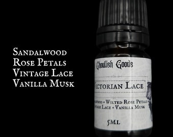 VICTORIAN LACE PERFUME | Goth Perfume Oil | Alternative | Unique Fragrance | Sandalwood| Rose | Gender Neutral | Gothic Fragrance | Spooky