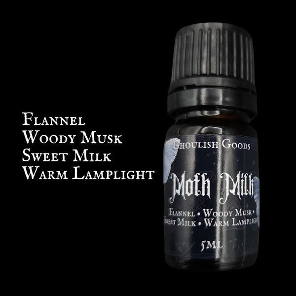 MOTH MILK PERFUME | Goth Perfume Oil | Alternative | Unique Fragrance | Earthy | Sweet Musk | Gender Neutral | Gothic Fragrance | Spooky
