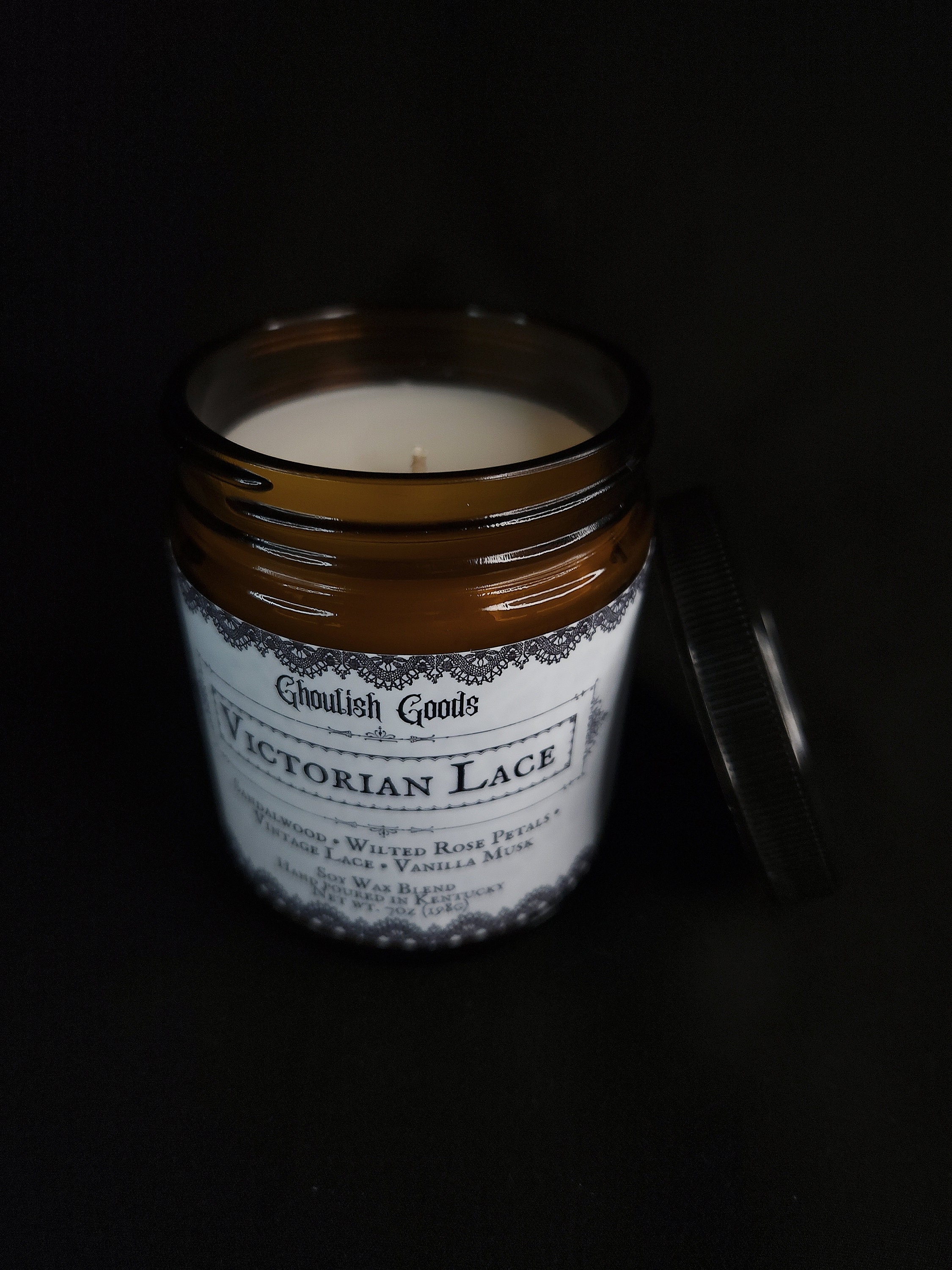 VICTORIAN LACE CANDLE Goth Candle Gothic Fragrance Etsy