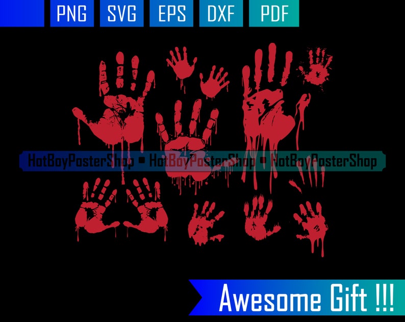 Download Blood Hand SVG Bloody Hand Bundle SVG Horror SVG Cricut | Etsy