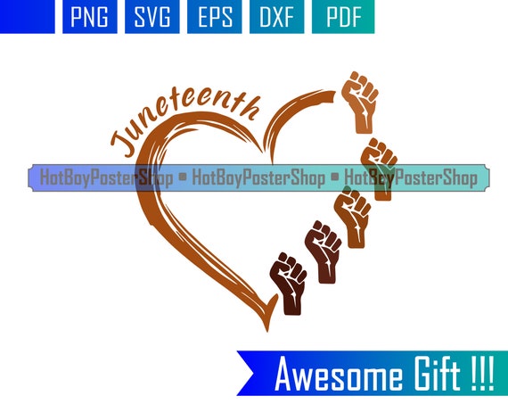 Download Juneteenth Heart SVG Juneteenth SVG Cricut Cut File | Etsy