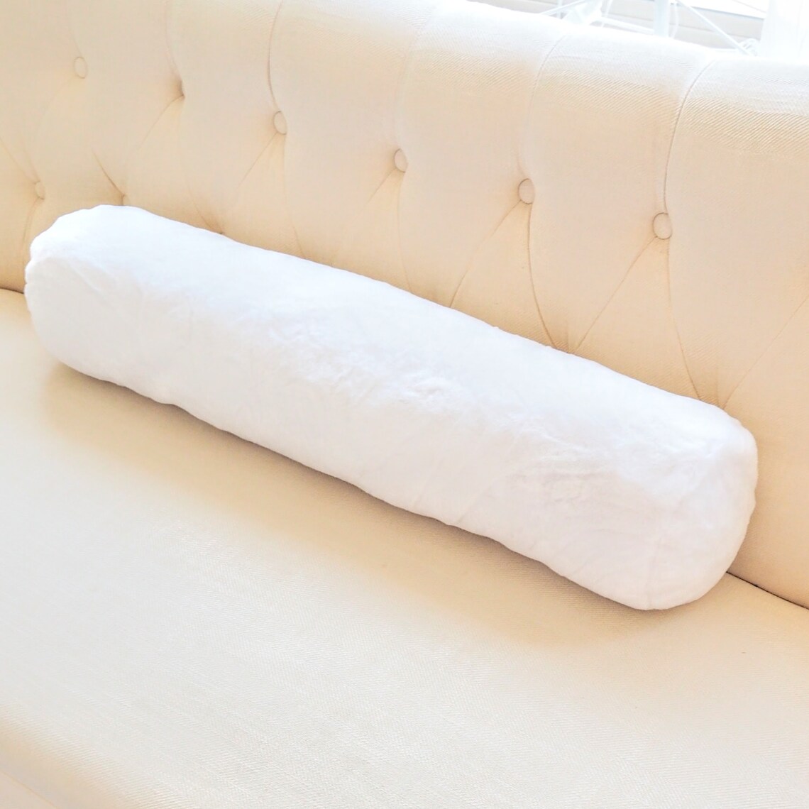 Bolster Pillow Insert Cover Machine Washable Faux Fur Etsy