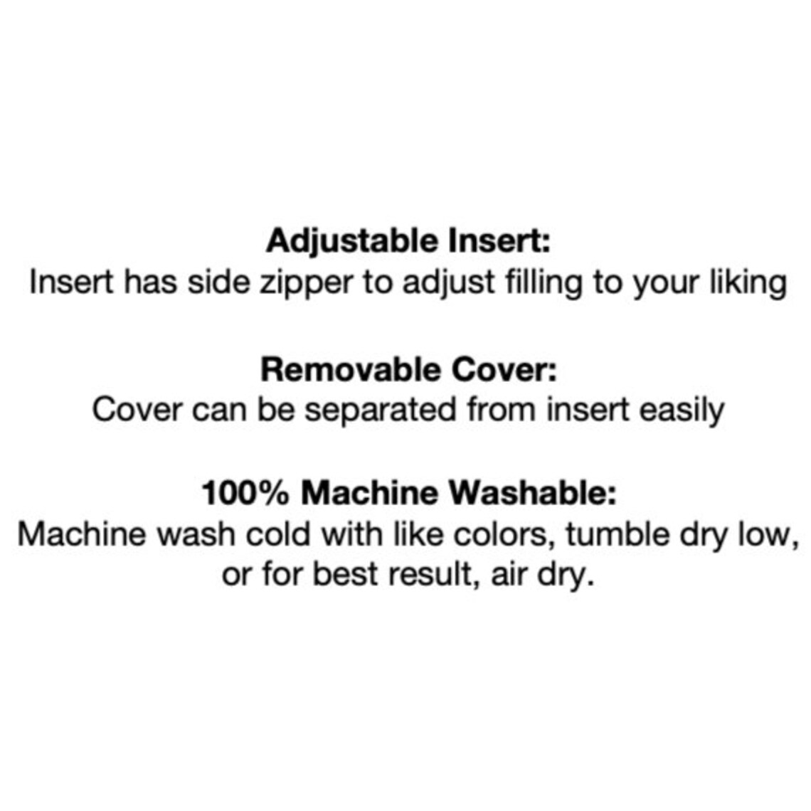 Bolster Pillow Insert Cover Machine Washable Faux Fur Etsy