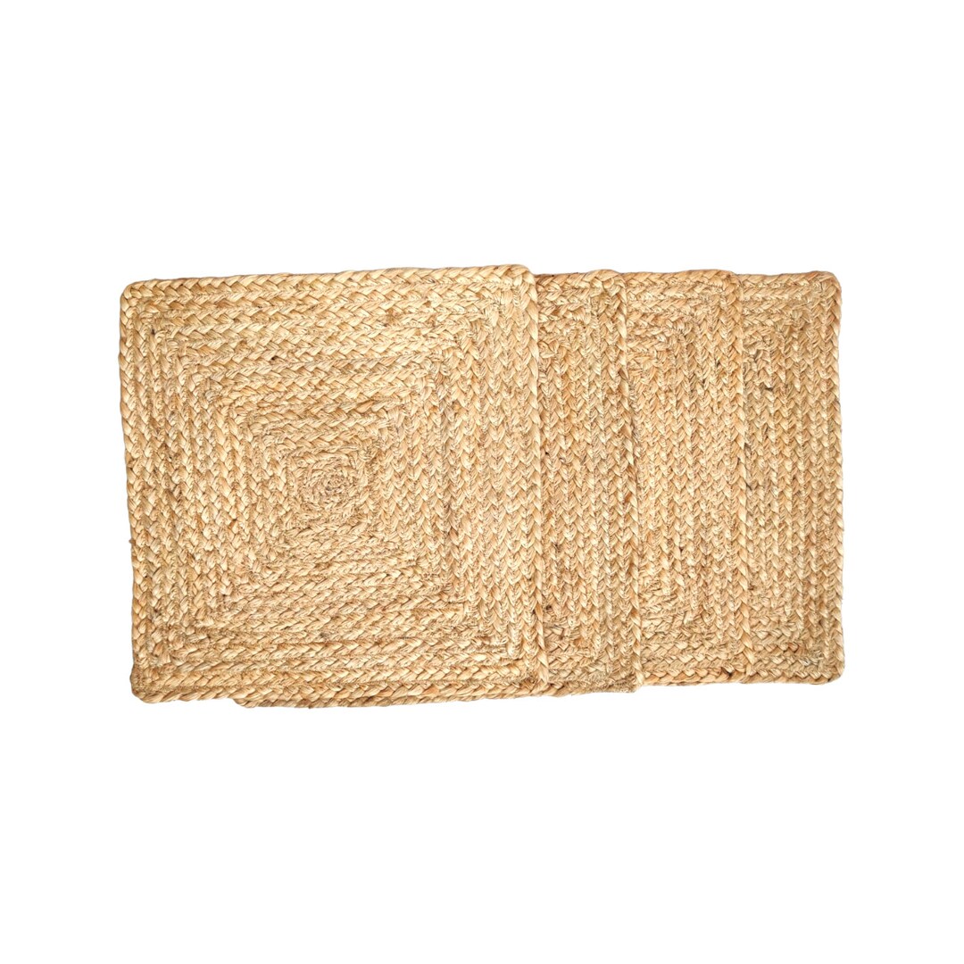 Natural Braided Jute Square Placemat Set of 10 Etsy
