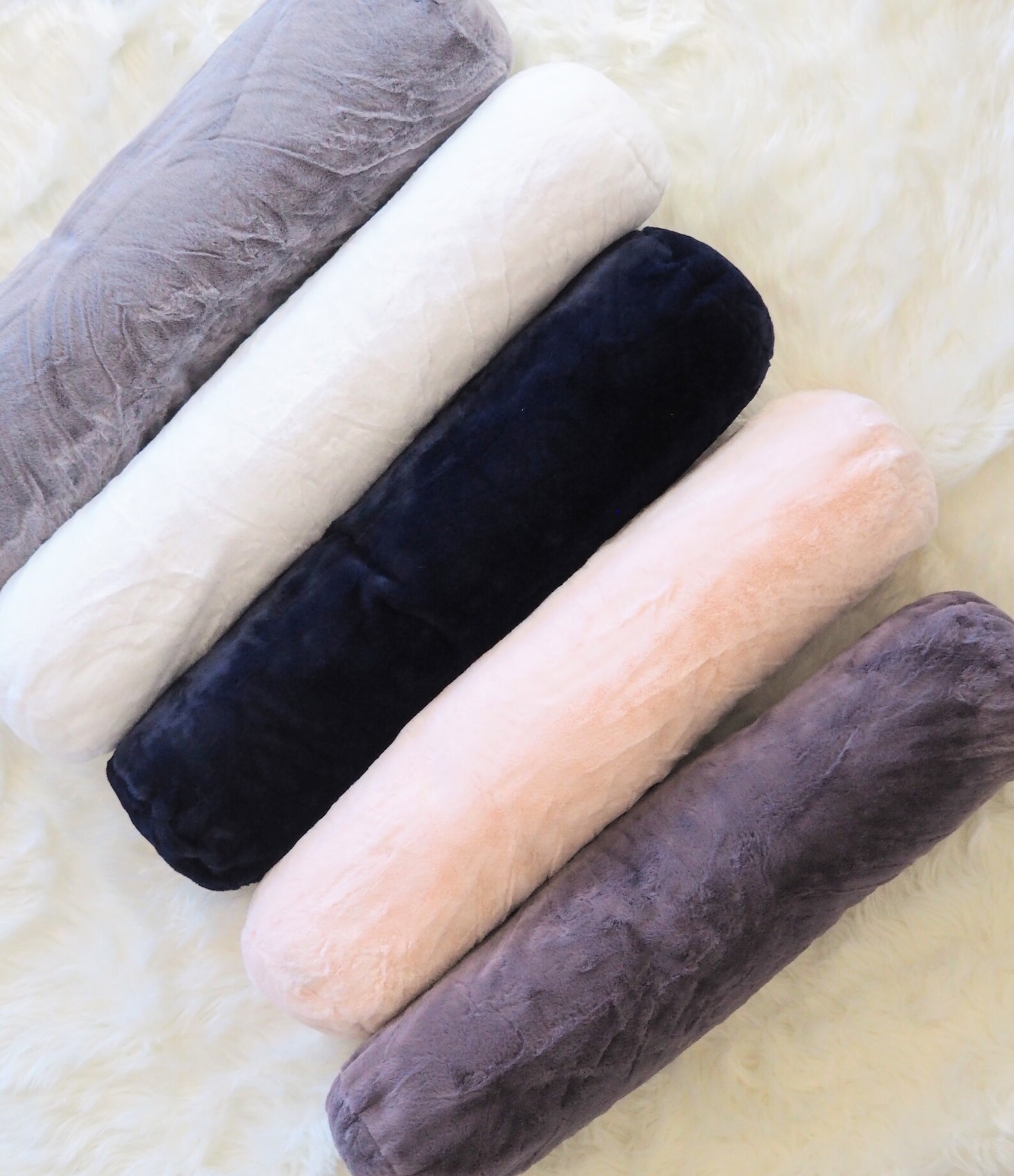 Bolster Pillow Insert Cover Machine Washable Faux Fur Etsy