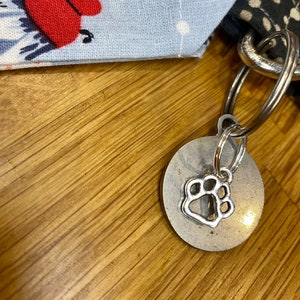 Paw print dog collar charms sliver