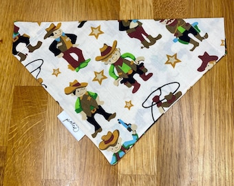 Cowboy dog bandana, easy to put on dog bandana