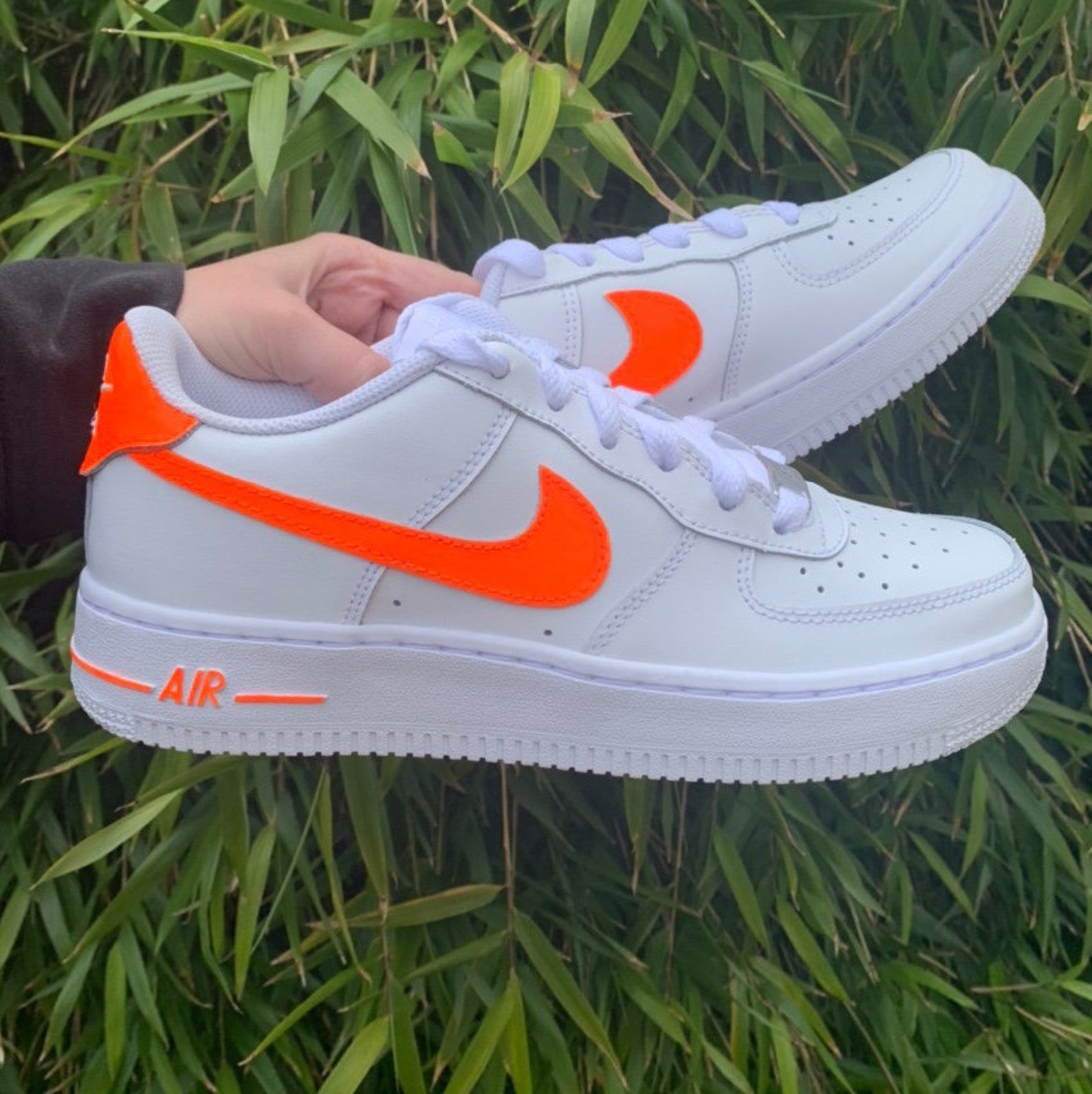 air force 1 neon orange swoosh