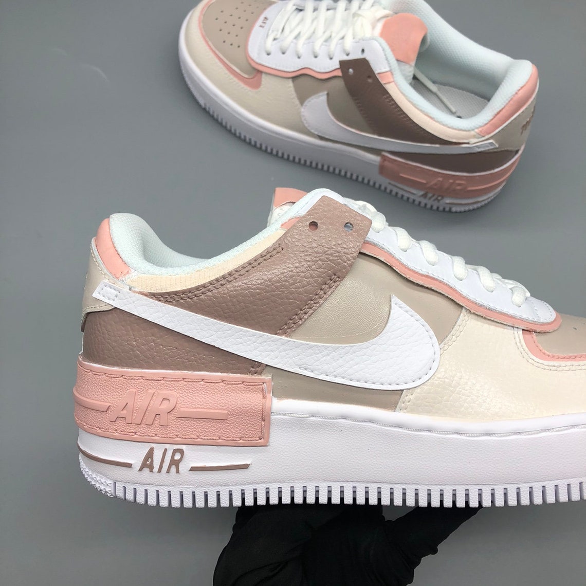 Custom Nike AF1 Shadow Peach Mocha Custom Nike Air Force 1 | Etsy