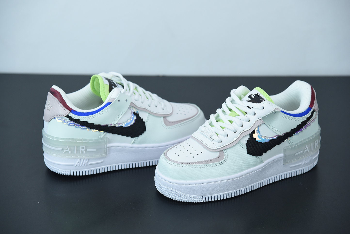 nike green and grey shoes