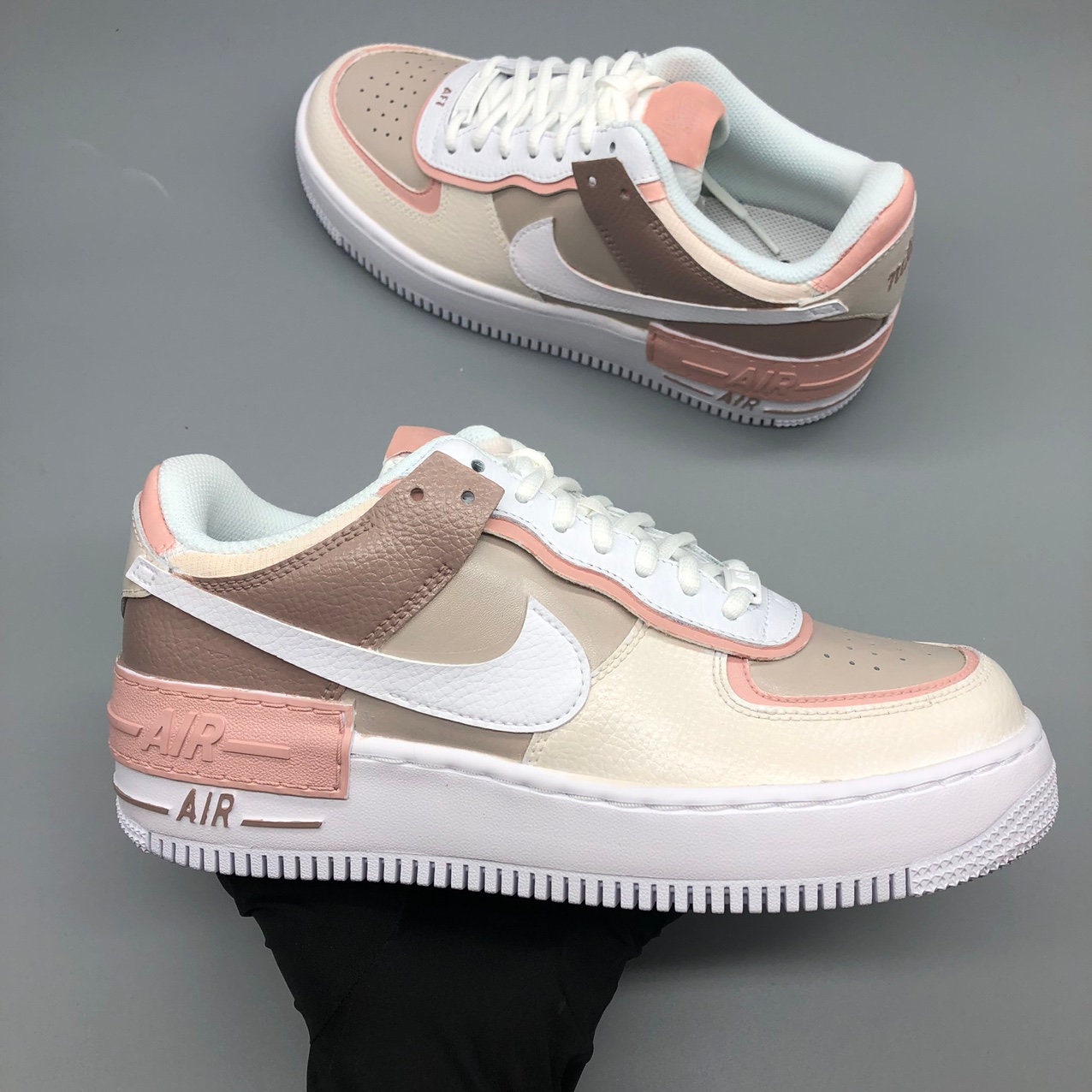 Custom Nike AF1 Shadow Peach Mocha Custom Nike Air Force 1 | Etsy