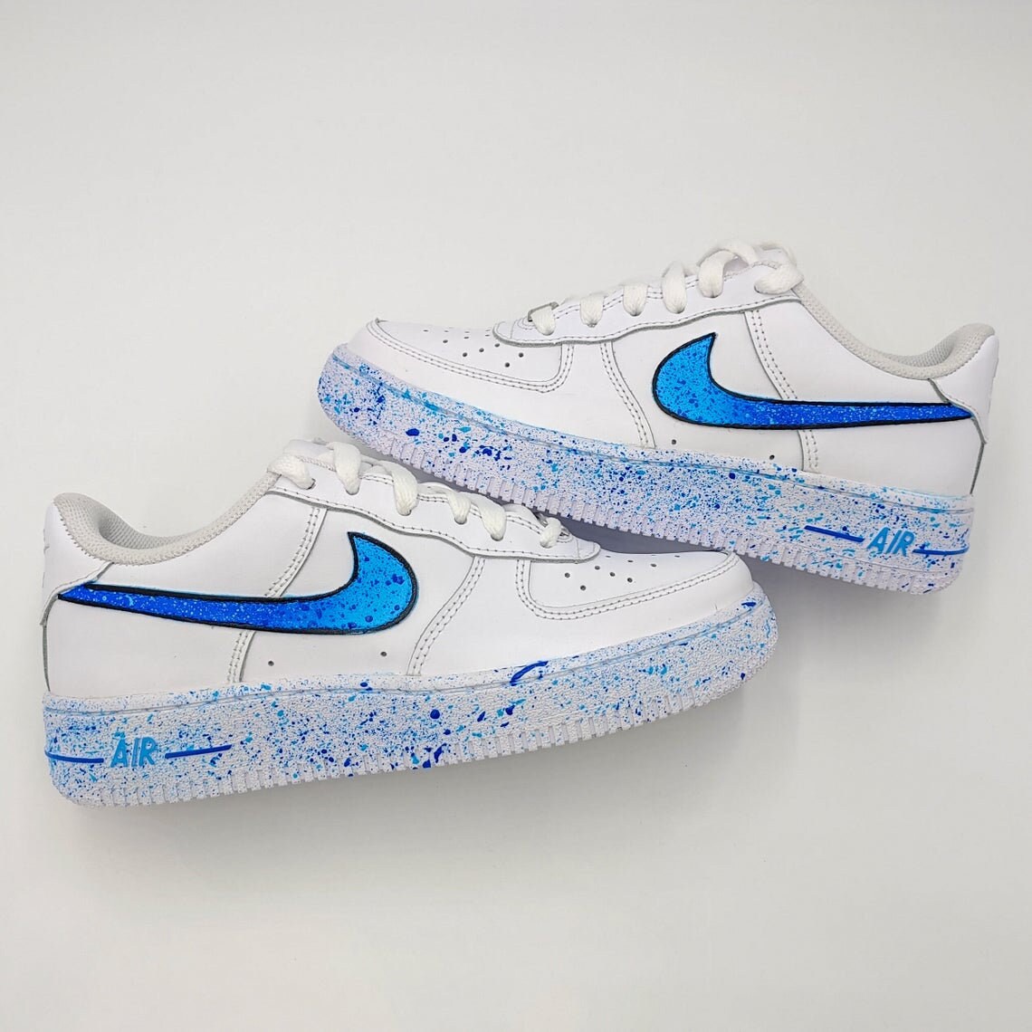 Nike AF1 : Blue Splatter Custom Nike AF1 Hand Painted Air | Etsy