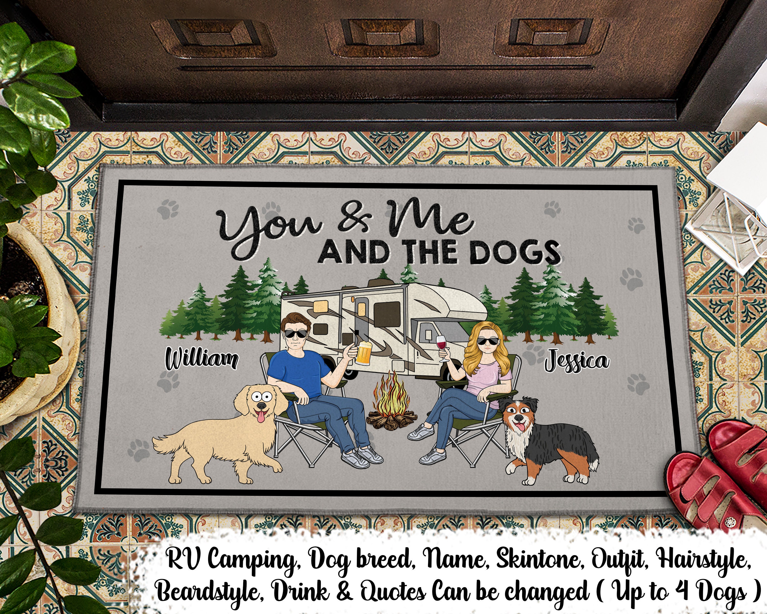 Discover You & Me And The Dogs Walking Dog - Funny, Anniversary Gift For Camping Lovers
