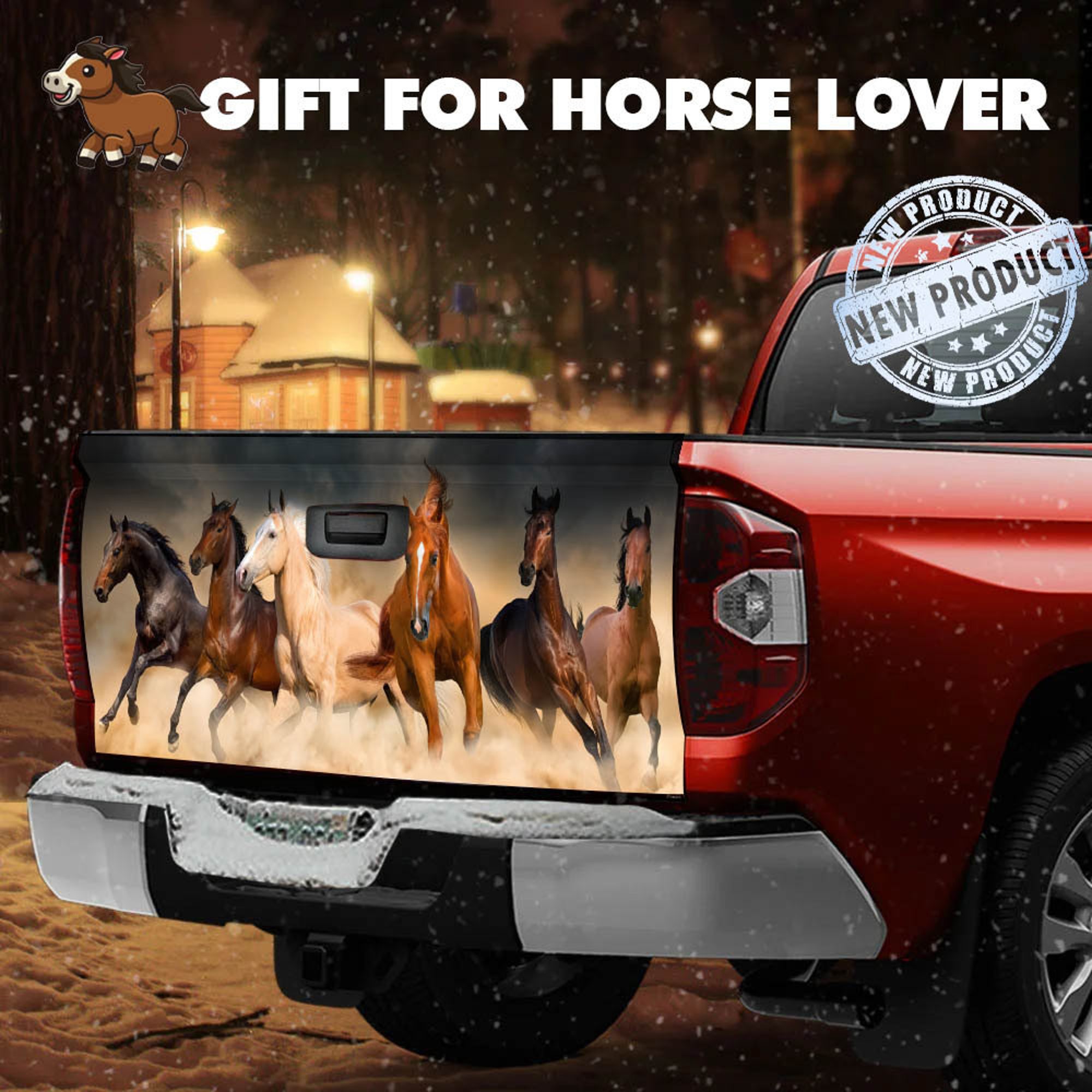 Gift For Horse Lover Horses Truck Bed Decal, Car Accessories,