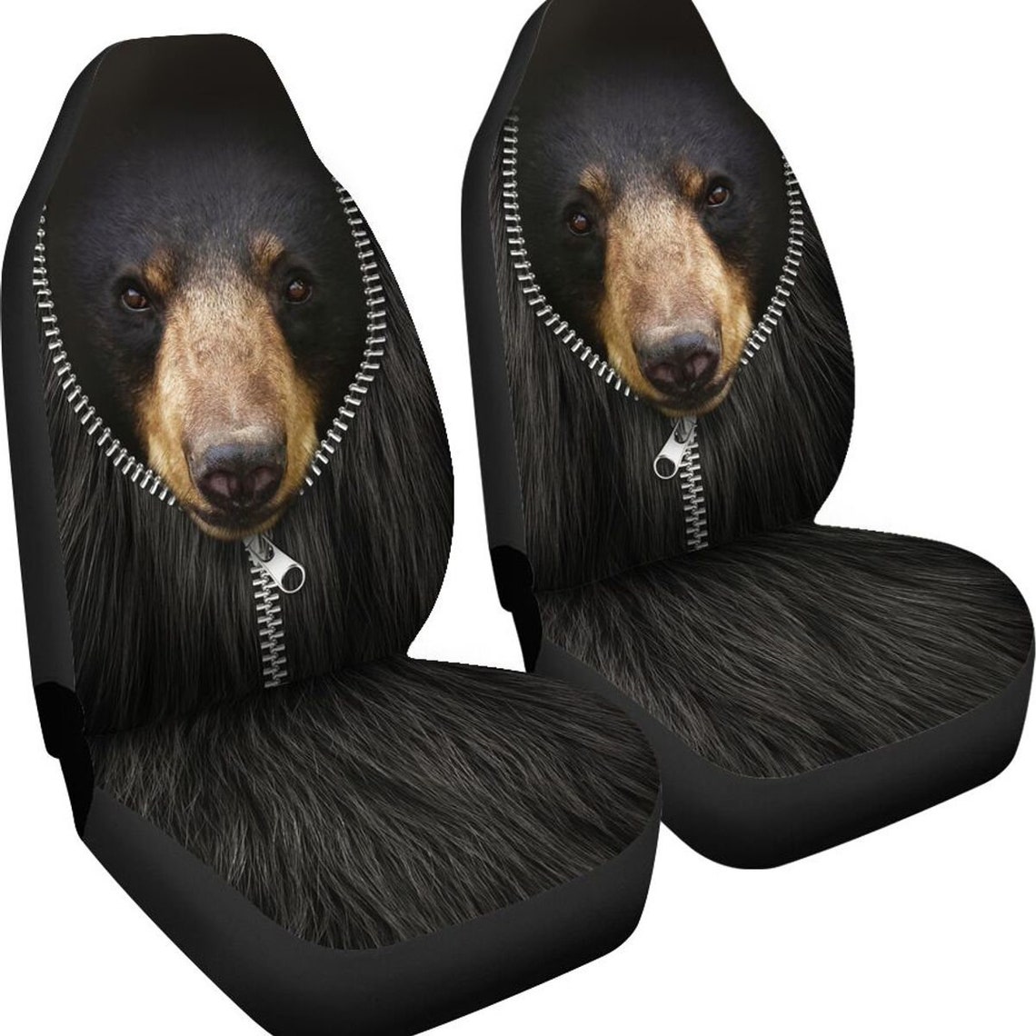 Hunting Black Bear in Zipper V1 Car Seat Covers Flower Seat Etsy
