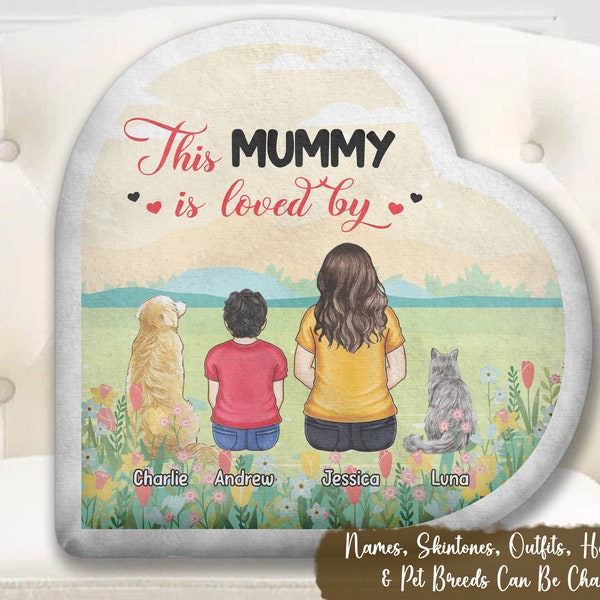 This Grandma Is Loved By - Gift For Mother, Mom - Personalized Custom Shaped Pillow - Vacation, Anniversary, Birthday Gift For Mom, Grandma