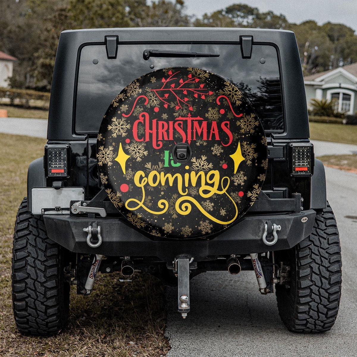 Discover Christmas Is Coming Spare Tire Cover