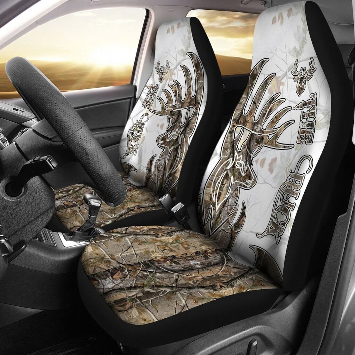 Hunting the Camo Buck Car Seat Covers Galaxy Seat Covers Etsy
