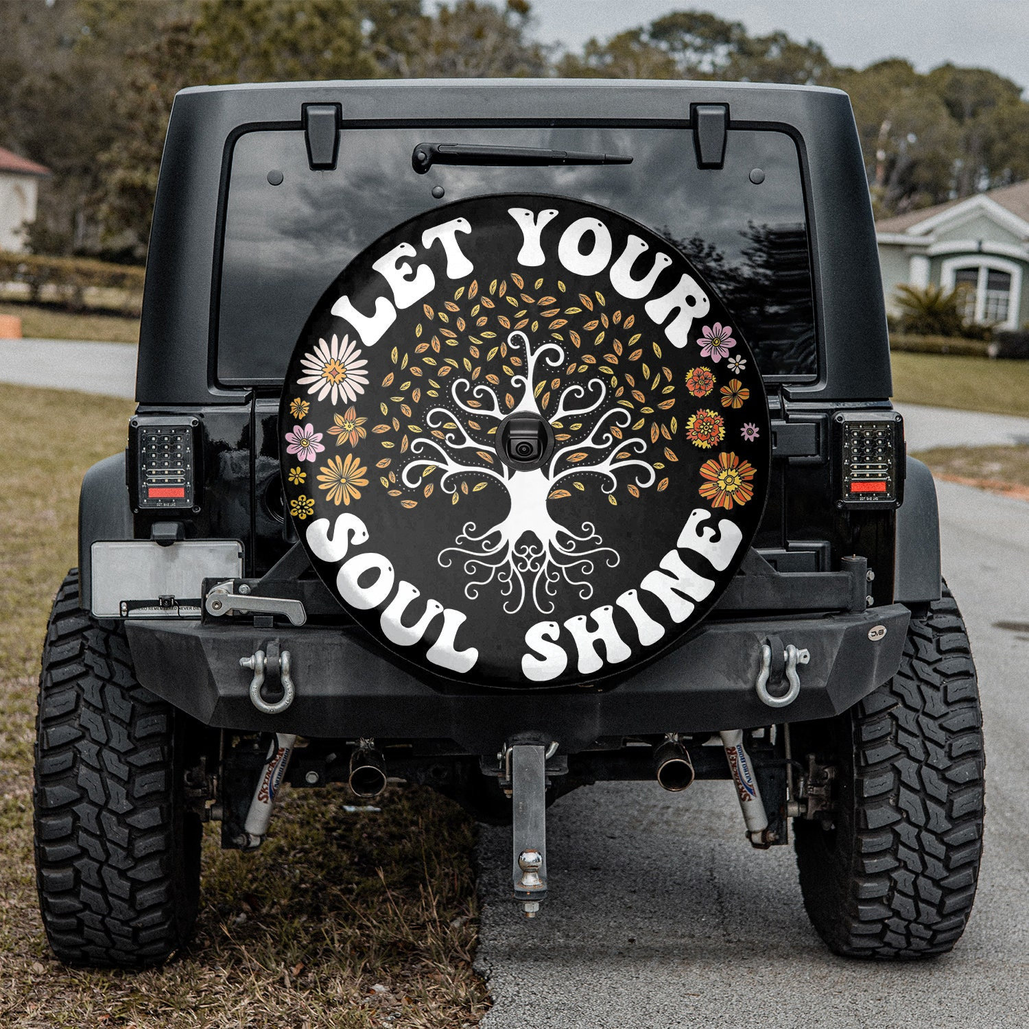 Discover Let Your Soul Shine - Tree of Life Mandala Spare Tire Cover