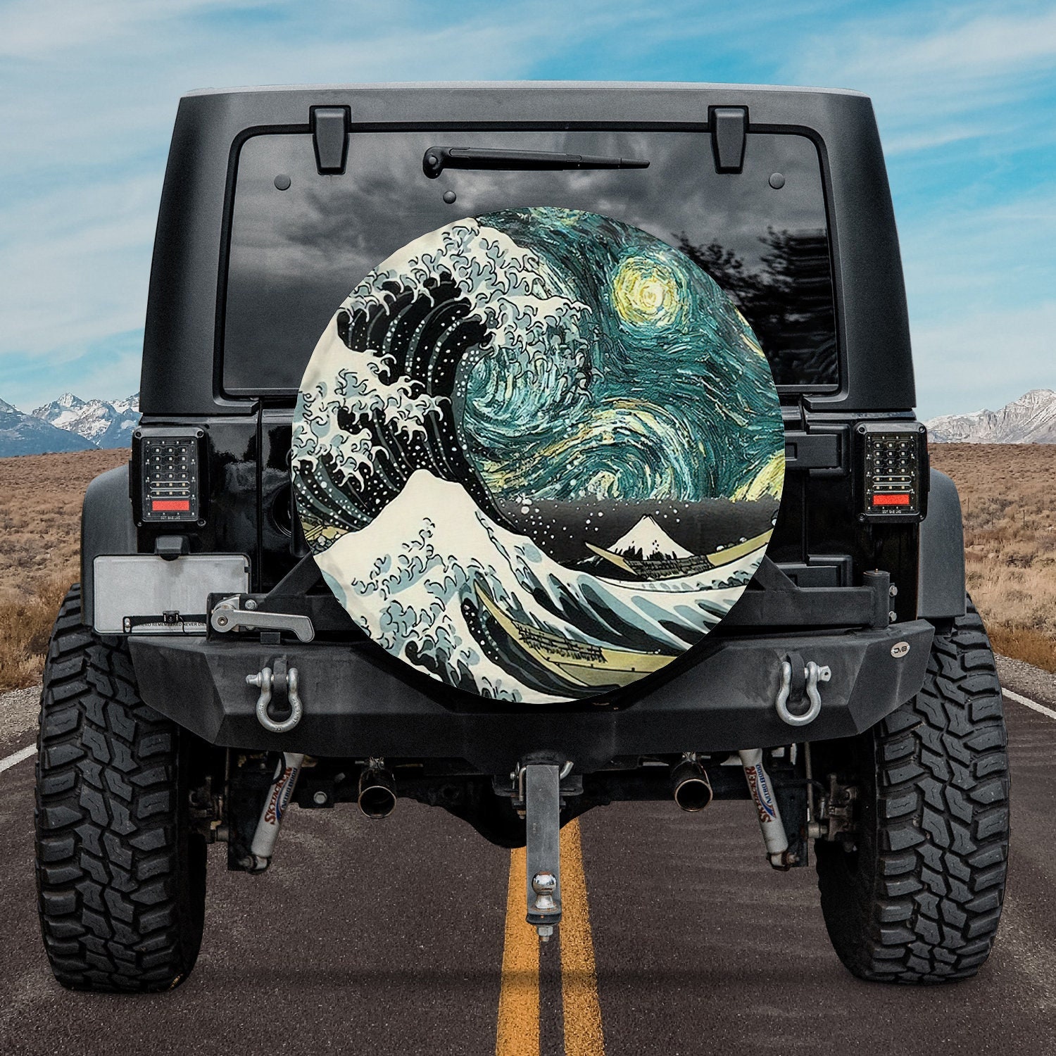 The Great Wave Spare Tire Cover