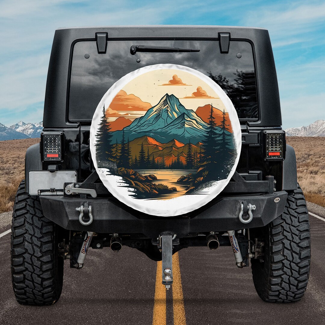 Love in the Mountains Spare Tire Cover, Custom Tire Cover, Personalized