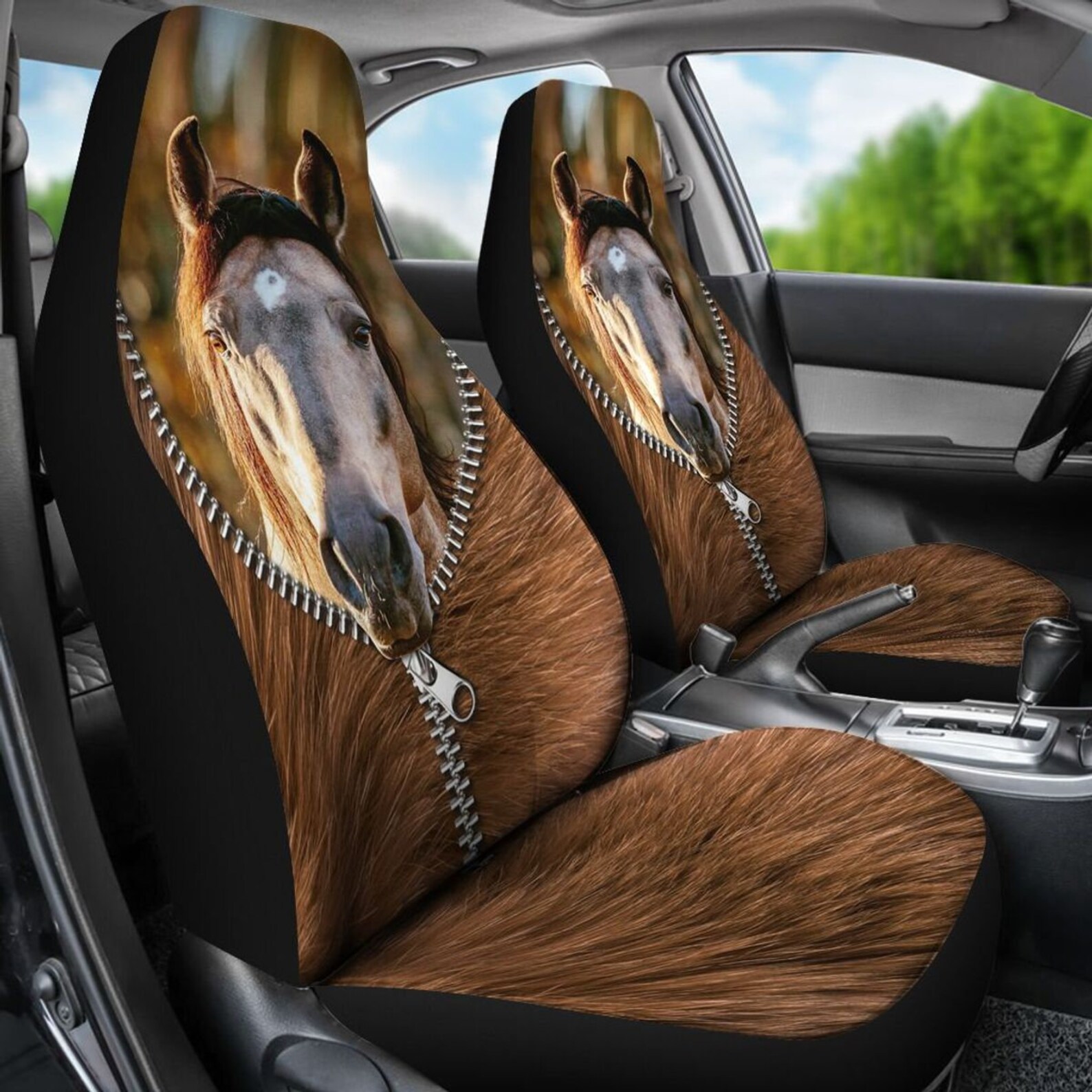 Horse 3D Horse Head Car Seat Covers Animal Custom Luxury Seat Etsy
