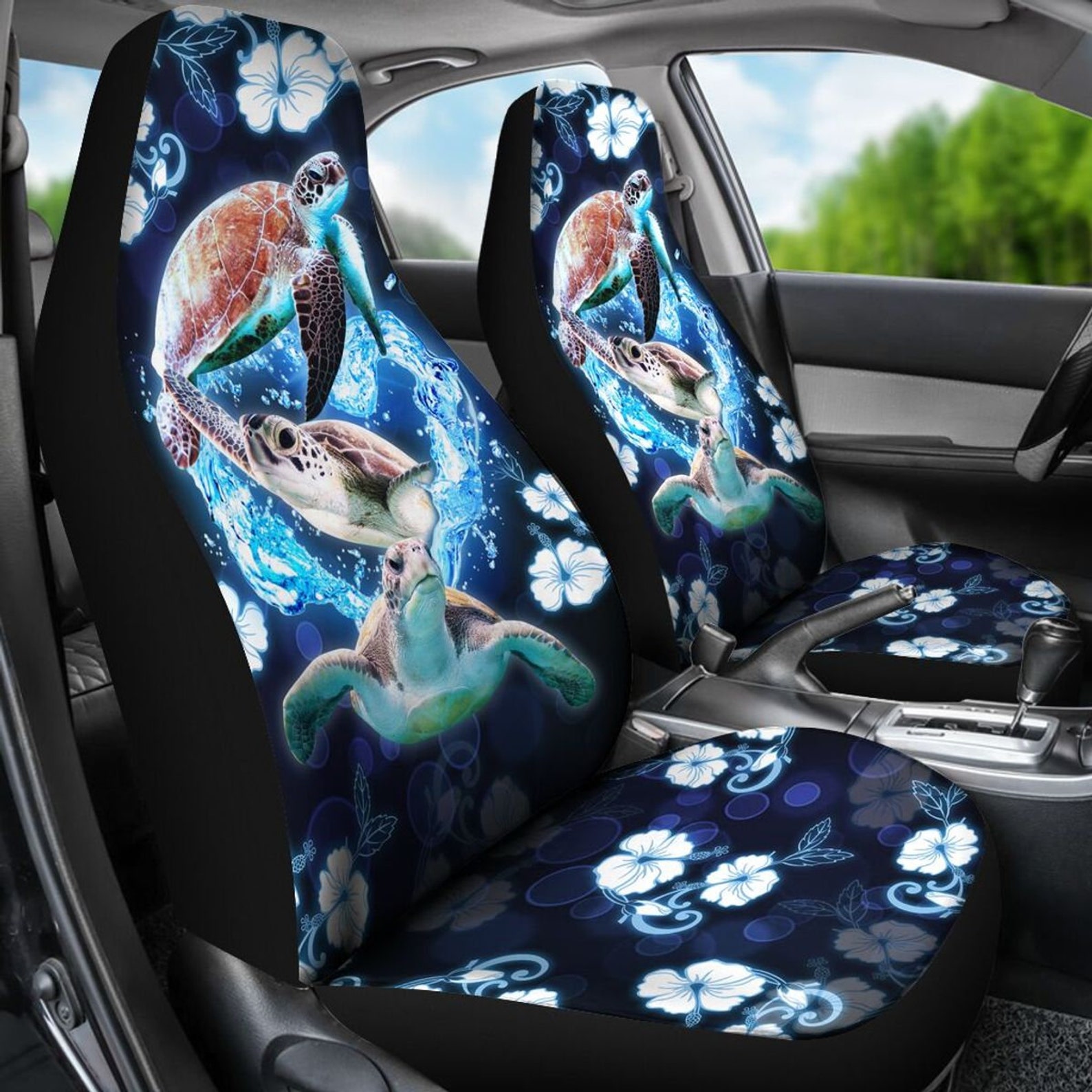 Turtles In Heart Car Seat Cover Animal Car Seat Covers Etsy