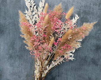 Finella pink dried flower bouquet