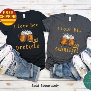 Funny Oktoberfest Couple Shirts | Matching Beer Festival Tees