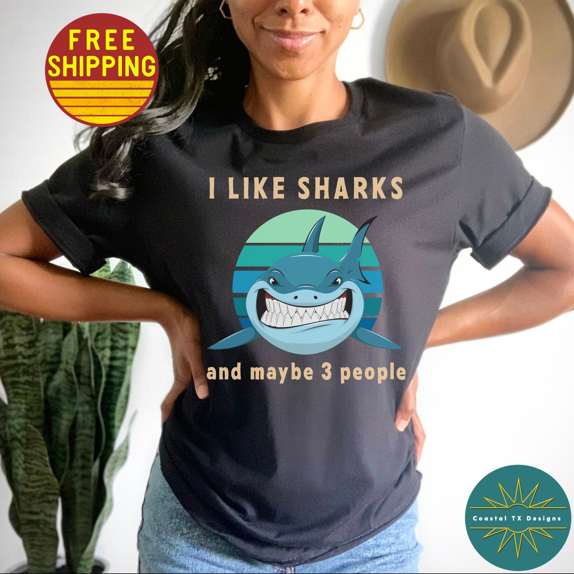 Shark Shirt For Women Funny Shark Shirt Shark Week Shirt Shark | Etsy