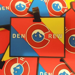 Southwest inspired luggage tags for those flight attendants based in DEN