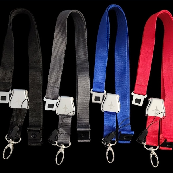 Airplane SeatBelt Buckle Lanyard For Pilots, Flight Attendants, And All Around Aviation Lovers.