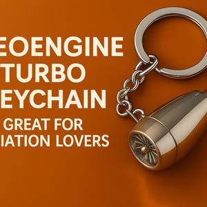 Airplane Turbine Engine keychain.