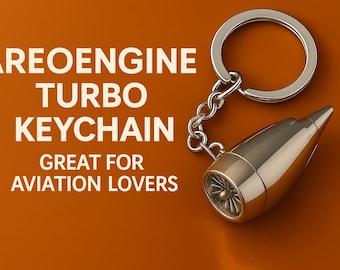 Airplane Turbine Engine keychain.