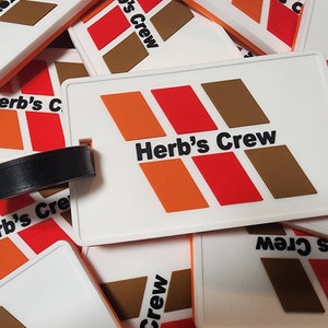 Herb’s Crew™ Vintage Airline Inspired Luggage Tag | Retro Aviation Travel Accessory