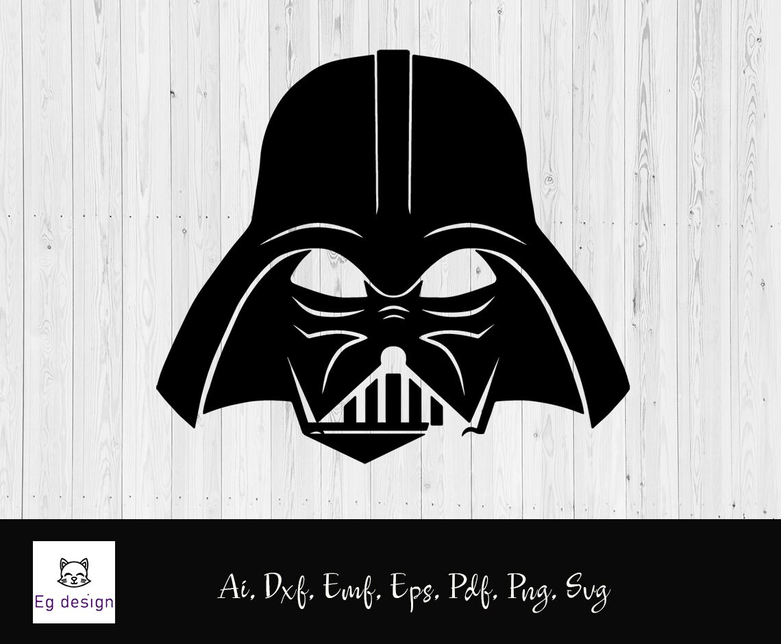 Darth Vader Face Silhouette Darth Vader Silhouettedarth | Etsy