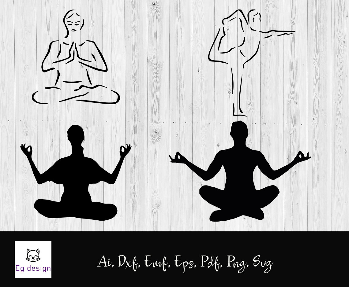 Meditate Meditation SVG and Cut Files for Crafters Etsy