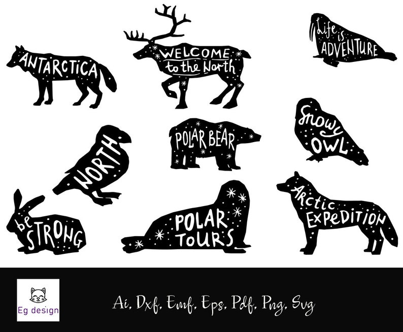 Download Antartica Animal Bundle Silhouette North Svg Clip Art Art Collectibles Vadel Com